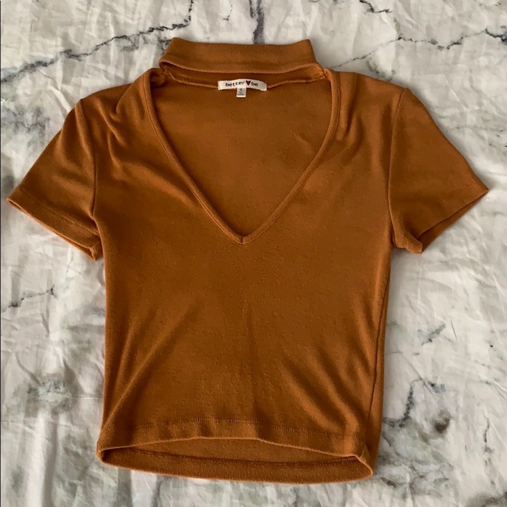 V neck cutout top